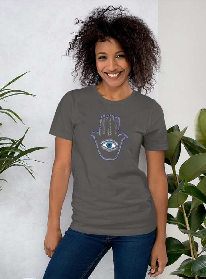 Hand Illustrated Olive Branch Hamsa T-Shirt