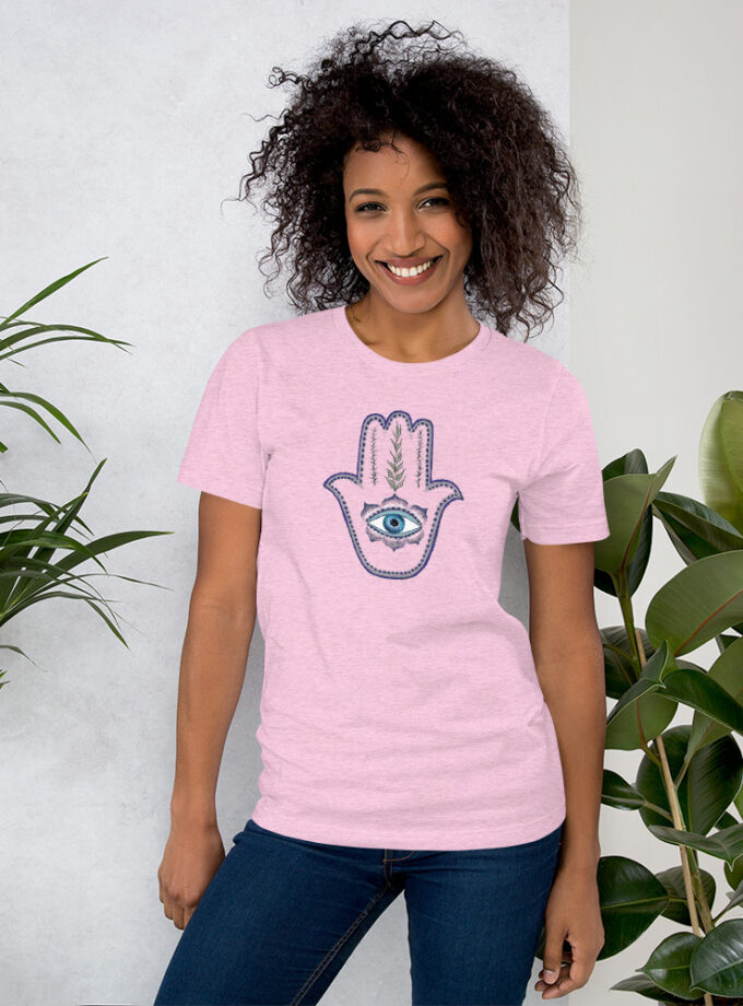 Hand Illustrated Olive Branch Hamsa T-Shirt