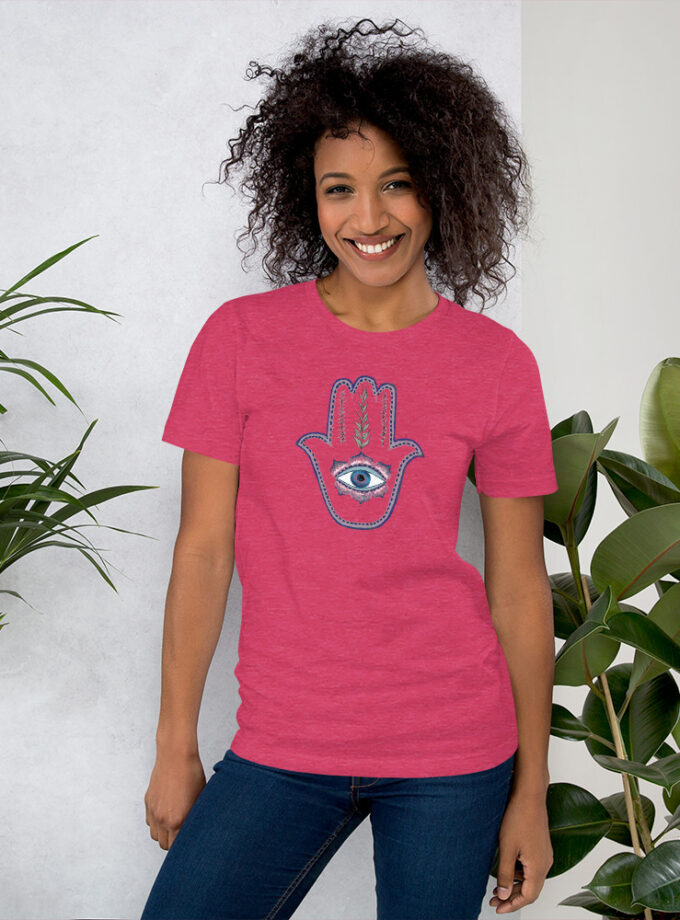 Hand Illustrated Olive Branch Hamsa T-Shirt
