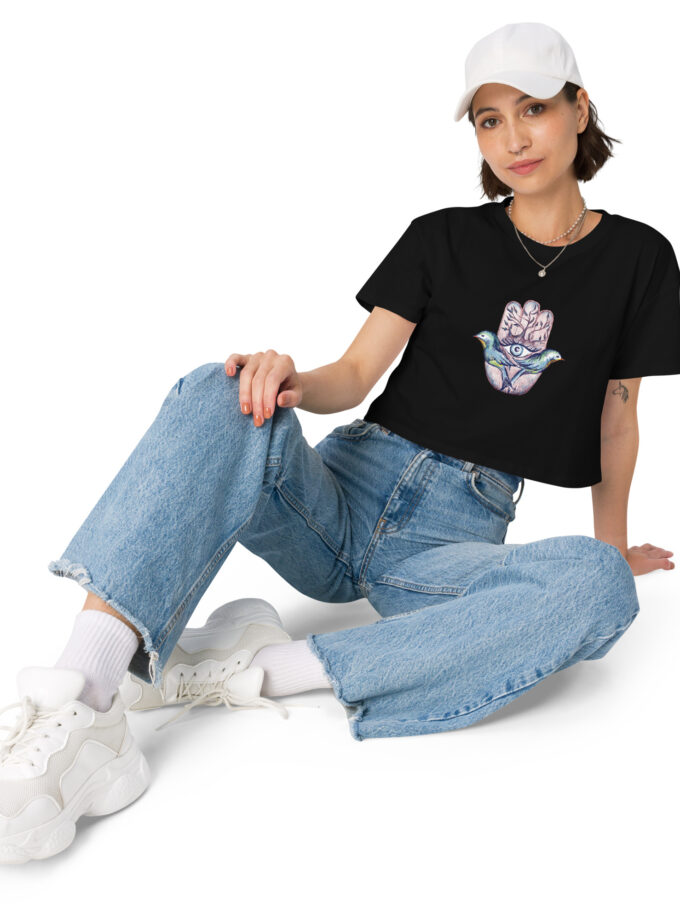 Spiritual Hamsa Women’s Crop Tee