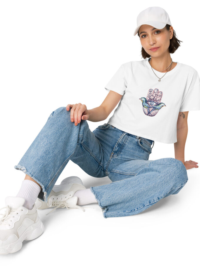 Spiritual Hamsa Women’s Crop Tee