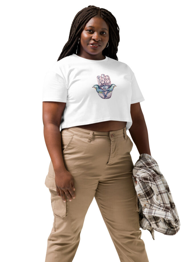 Spiritual Hamsa Women’s Crop Tee