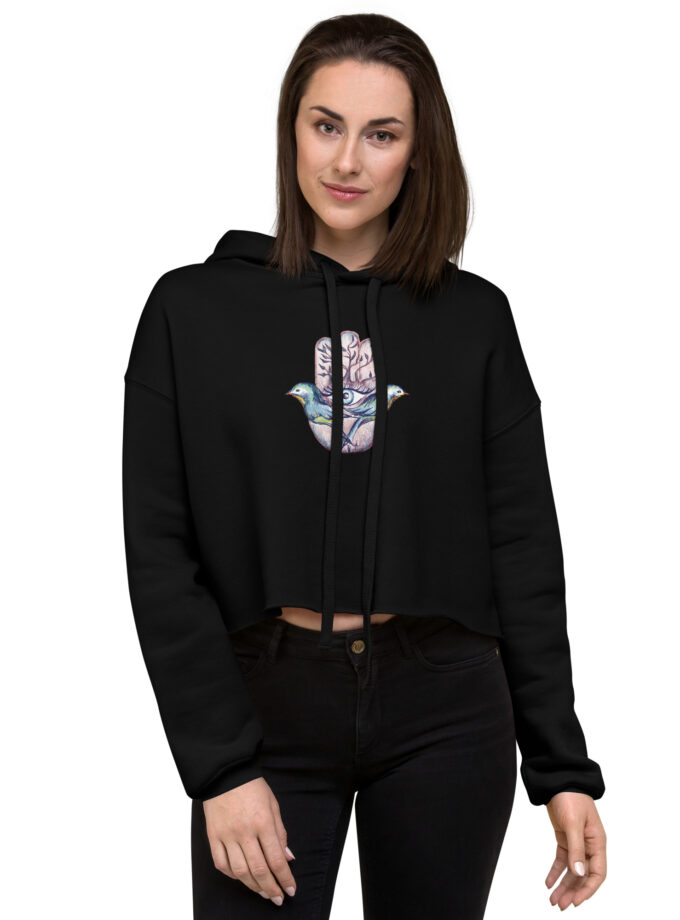 Spiritual Hamsa Women’s Crop Hoodie