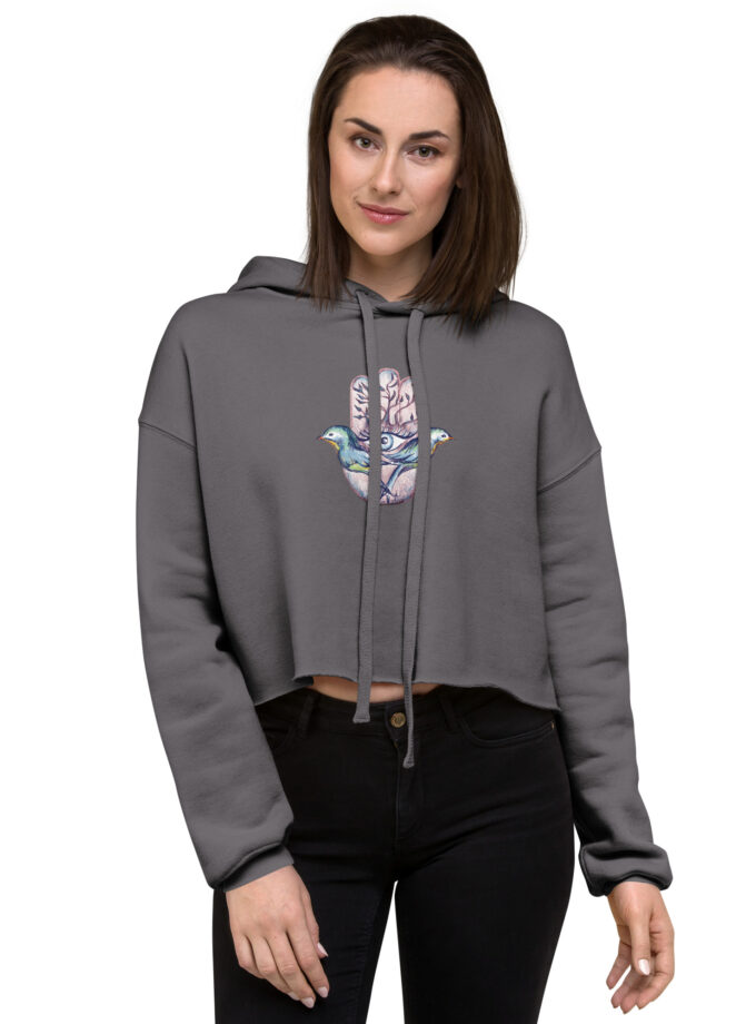 Spiritual Hamsa Women’s Crop Hoodie