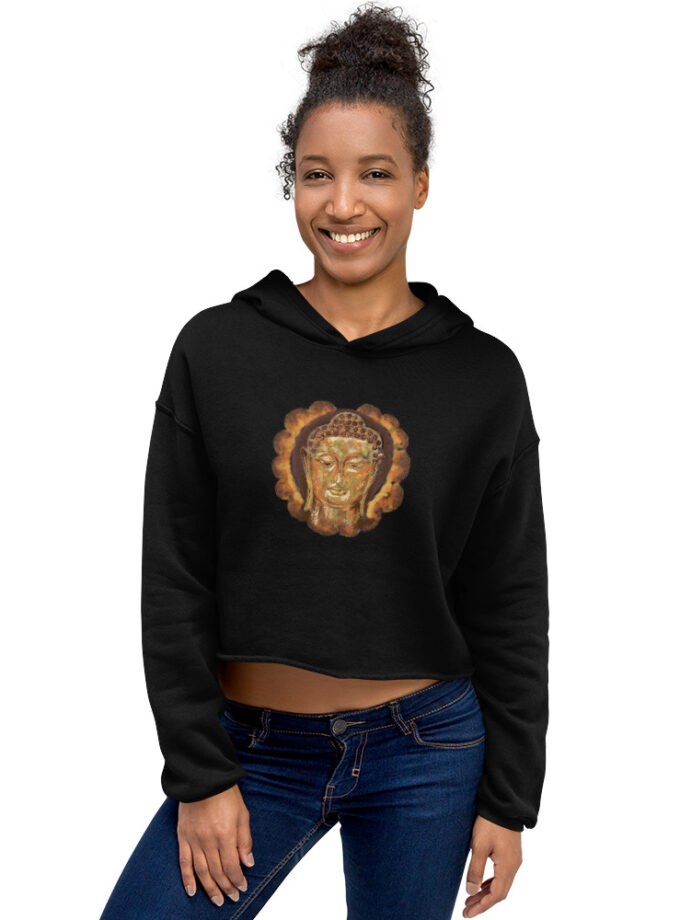 Golden Buddha Women’s Crop Hoodie