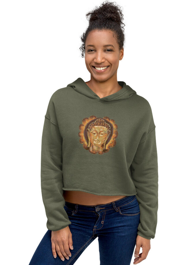Golden Buddha Women’s Crop Hoodie