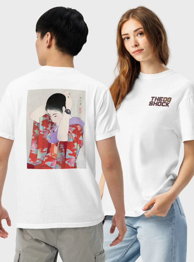 G-Shock DW-5000C Ukiyo-e Japanese Art T-Shirt with Embroidered Logo