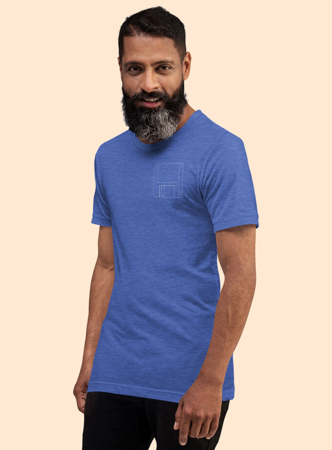 Sony 3.5 Inch Micro Floppy Disk T-Shirt with a White Disk