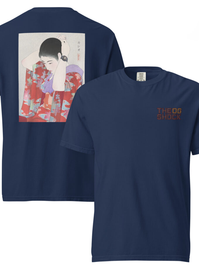 G-Shock DW-5000C Ukiyo-e Japanese Art T-Shirt with Embroidered Logo