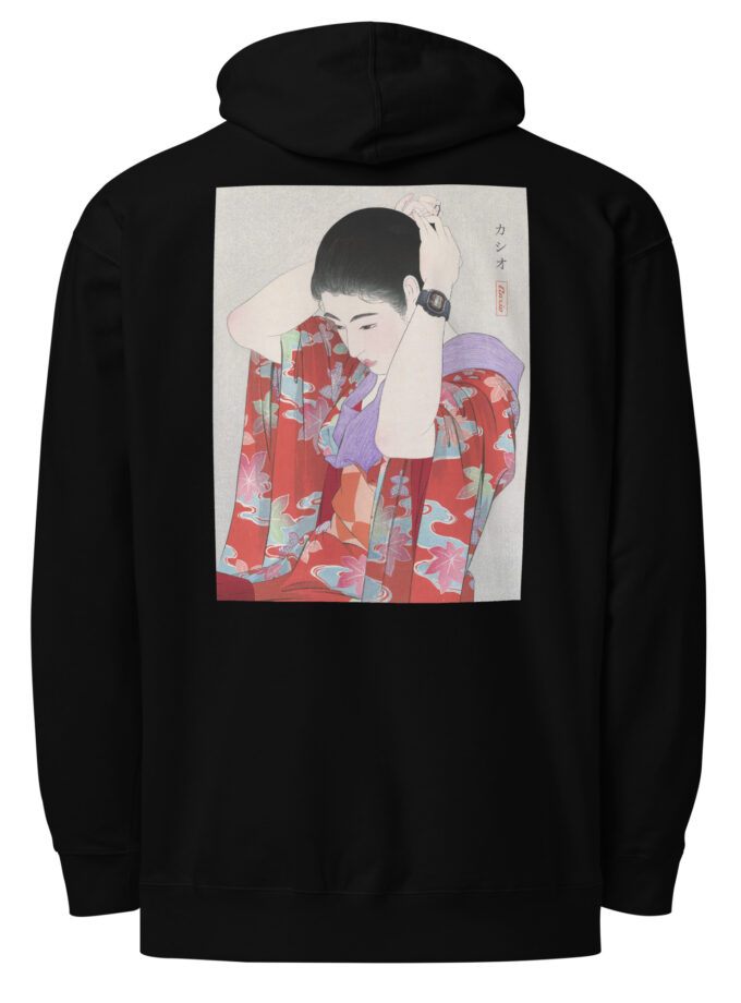 G-Shock DW-5000C Ukiyo-e Japanese Art Hoodie with Embroidered Logo