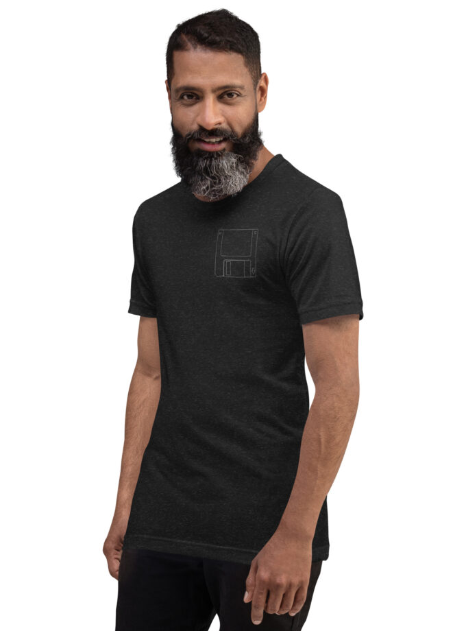 Sony 3.5 Inch Micro Floppy Disk T-Shirt with a White Disk