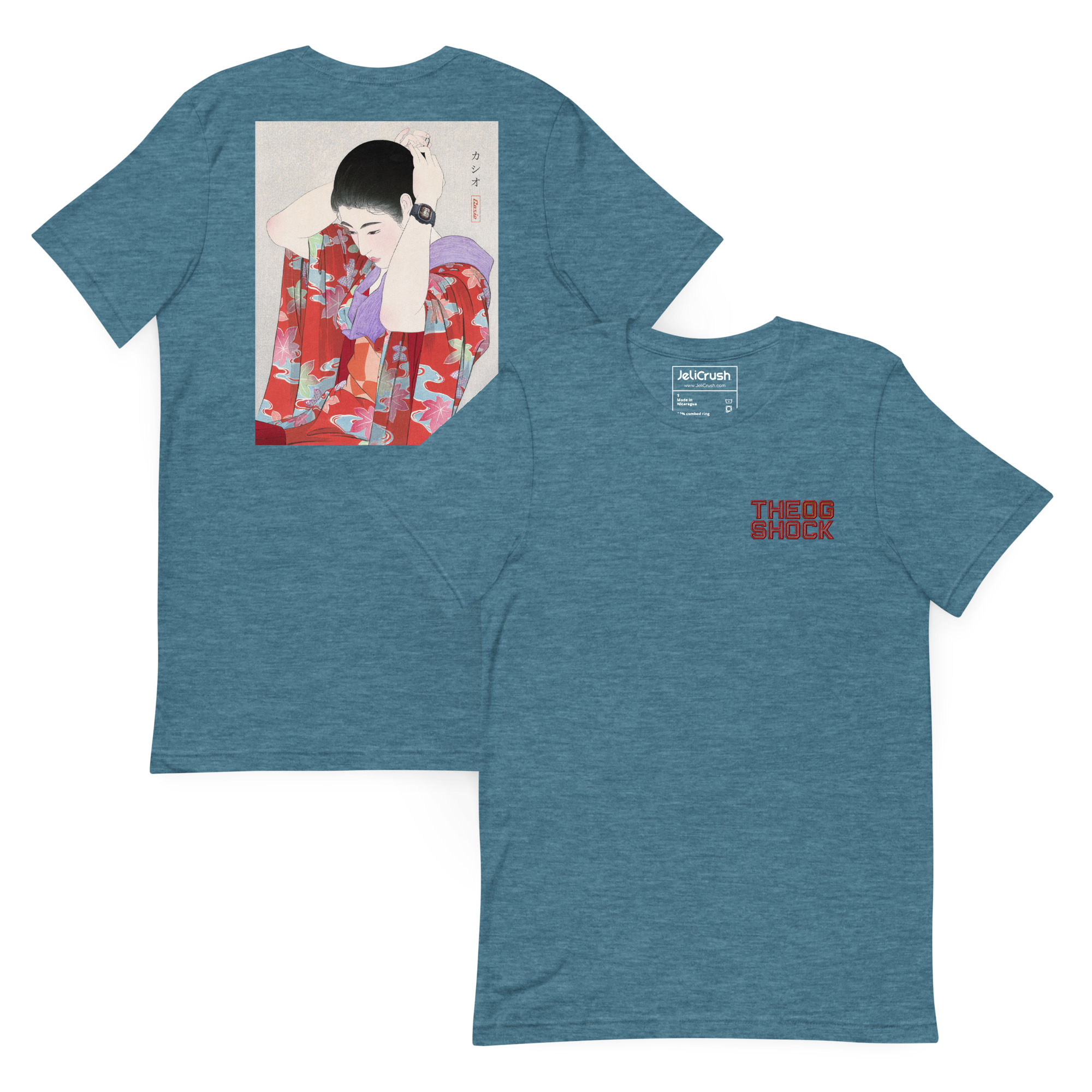 G-SHOCK DW-5000C Ukiyo-e Japanese Art T-Shirt with Embroidery - Image 5