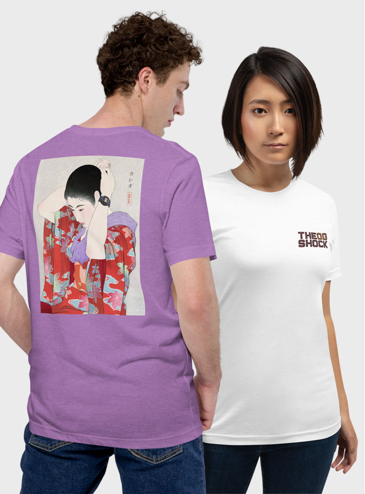 G-SHOCK DW-5000C Ukiyo-e Japanese Art T-Shirt with Embroidery