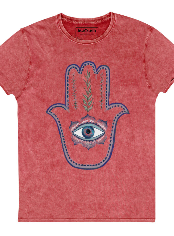 Olive Branch Hamsa Denim T-Shirt