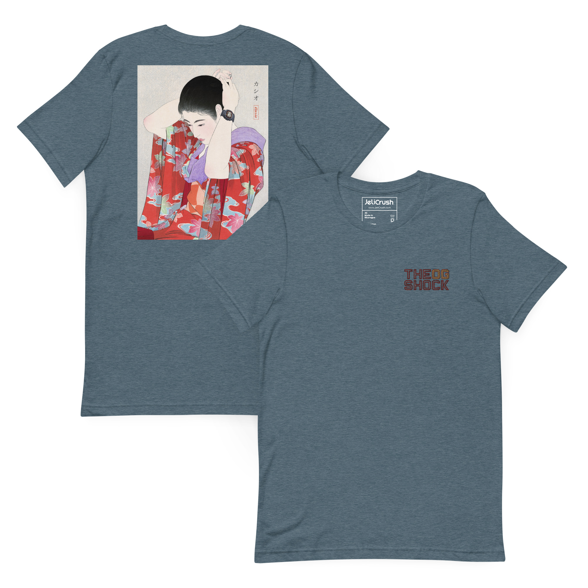 G-SHOCK DW-5000C Ukiyo-e Japanese Art T-Shirt with Embroidery