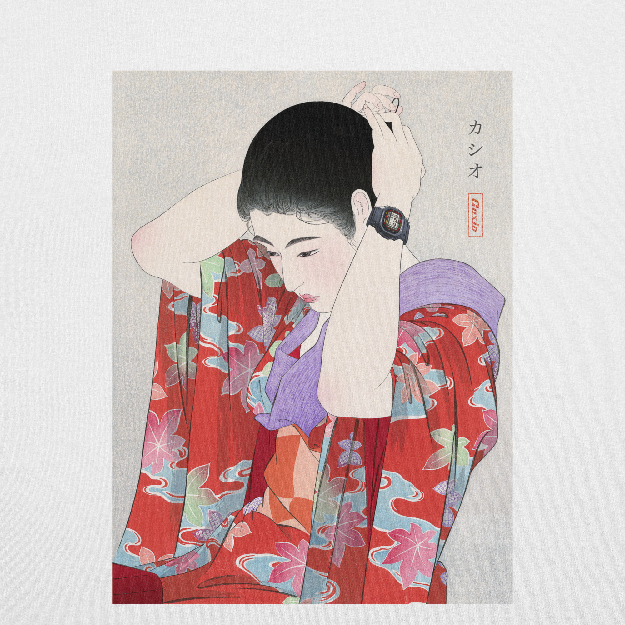 G-SHOCK DW-5000C Ukiyo-e Japanese Art T-Shirt with Embroidery - Image 7